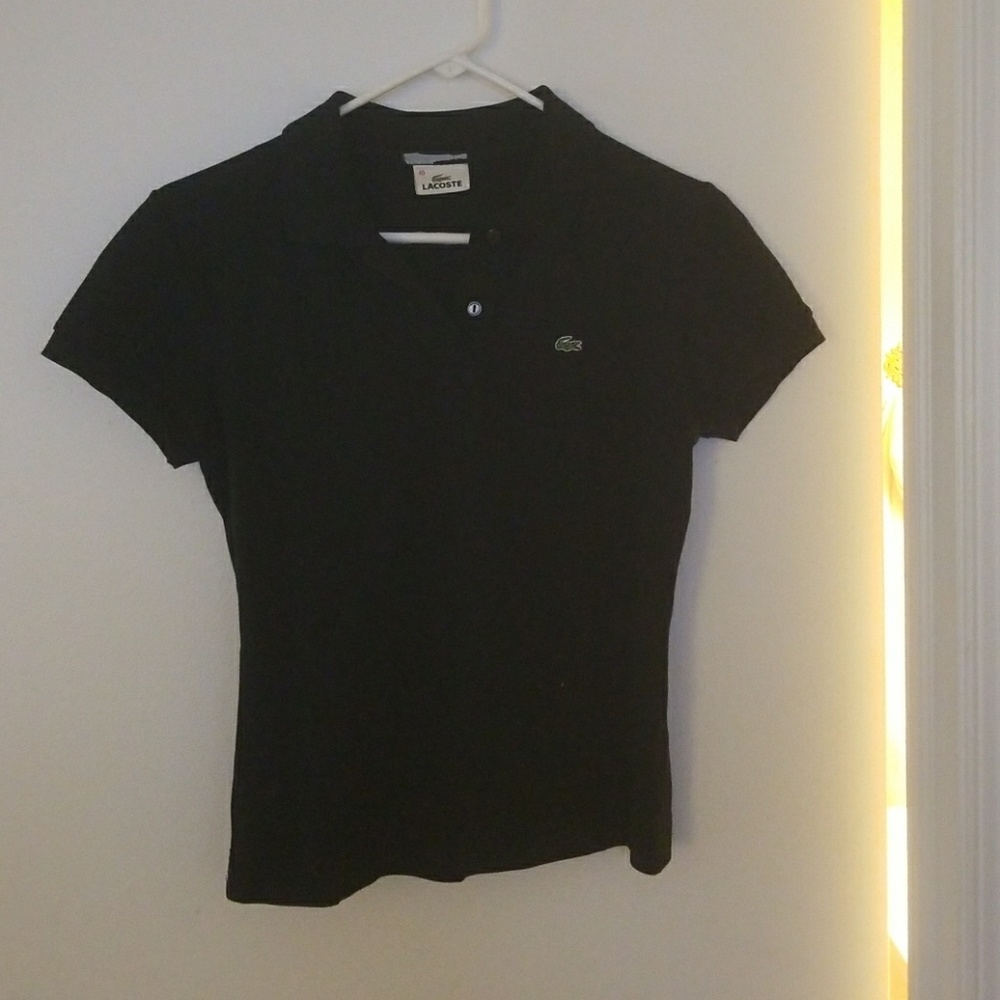 Black lacoste polo size 40